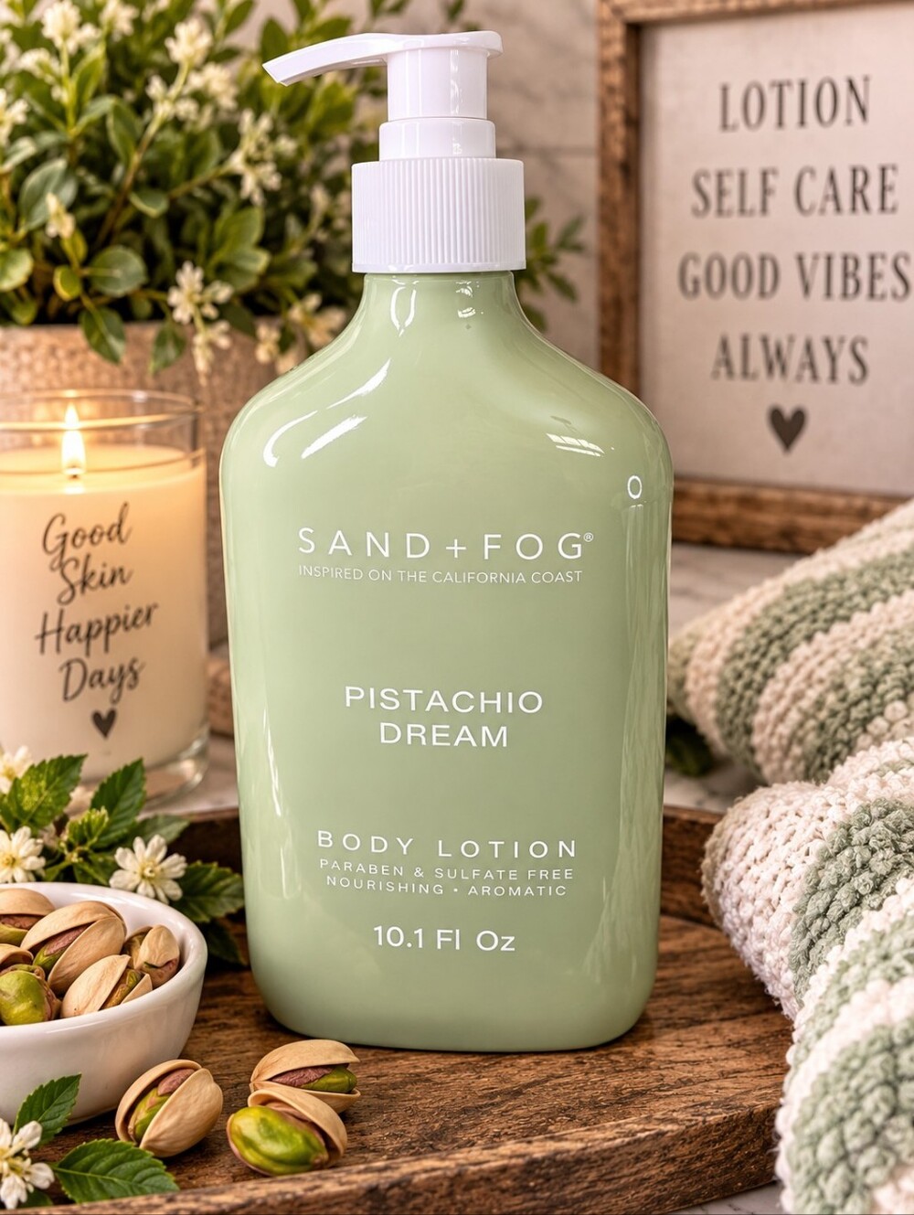Sand + Fog Pistachio Dream Body Lotion 10.1 oz Paraben Sulfate Free